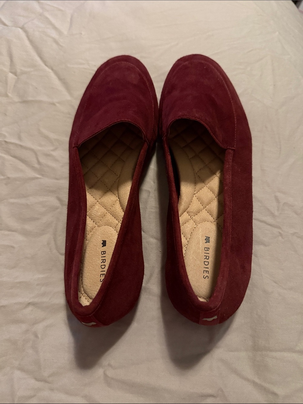 Birdies Wine Suede Slip-On Loafers Size 8.5 - Picture 2 of 4